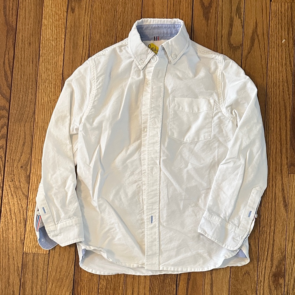 Classic Boden White and Blue Collar Shirt